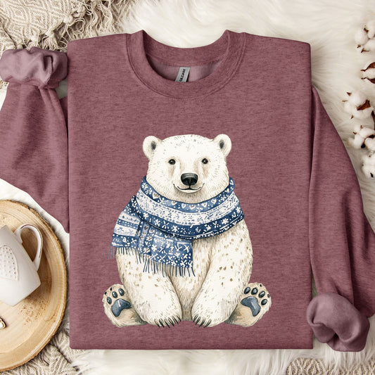 Nordic Winter Polar Bear Sweatshirt