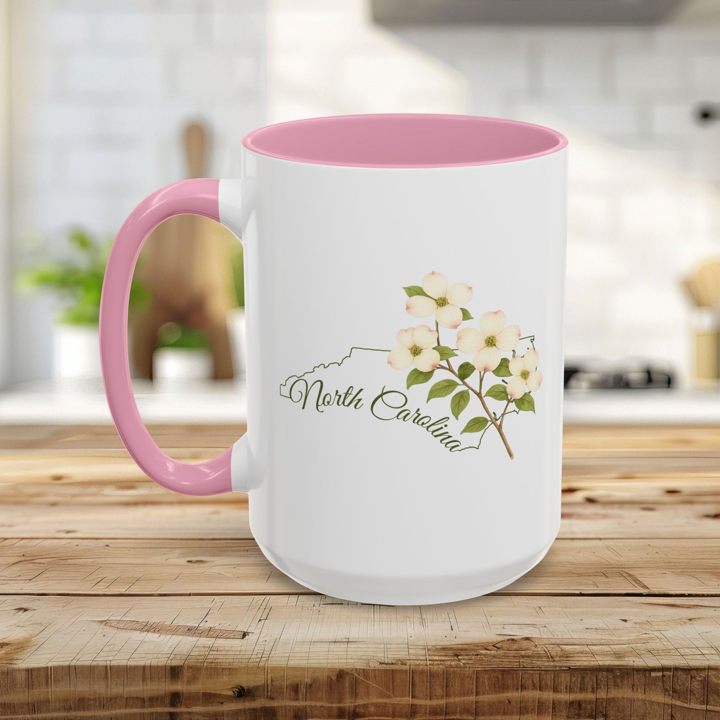 North Carolina State Flower Mug (11/15oz) — Flowering Dogwood