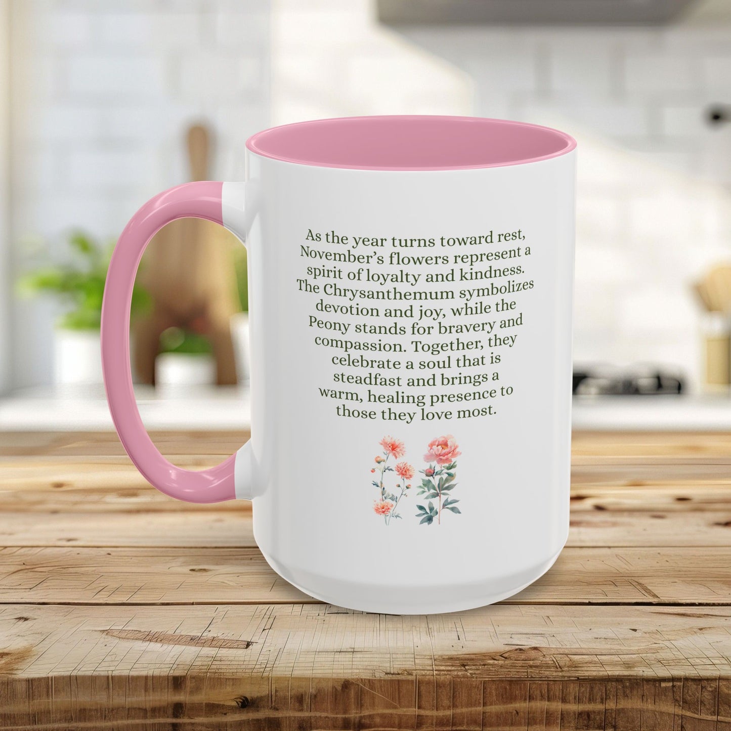 November Birth Month Flower Mug