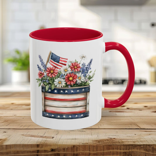 Patriotic Garden Box & Flowers Mug (11/15oz)