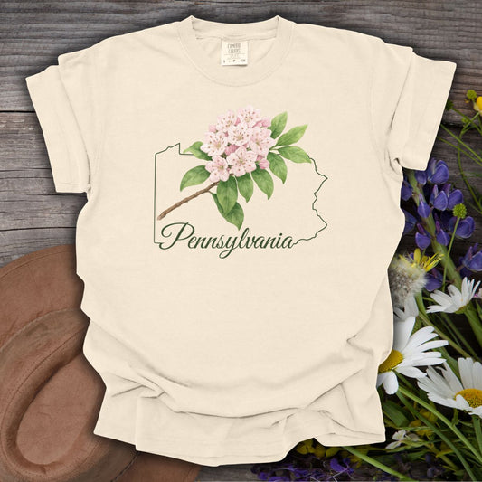 Pennsylvania State Flower T-Shirt — Mountain Laurel