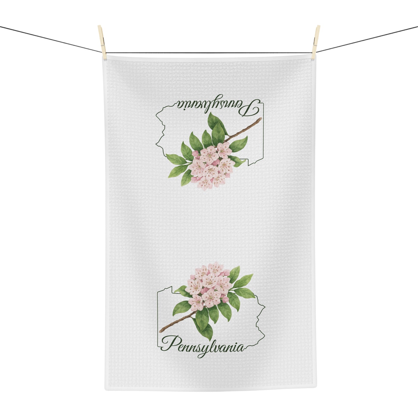 Pennsylvania State Flower Tea Towel – Mountain Laurel