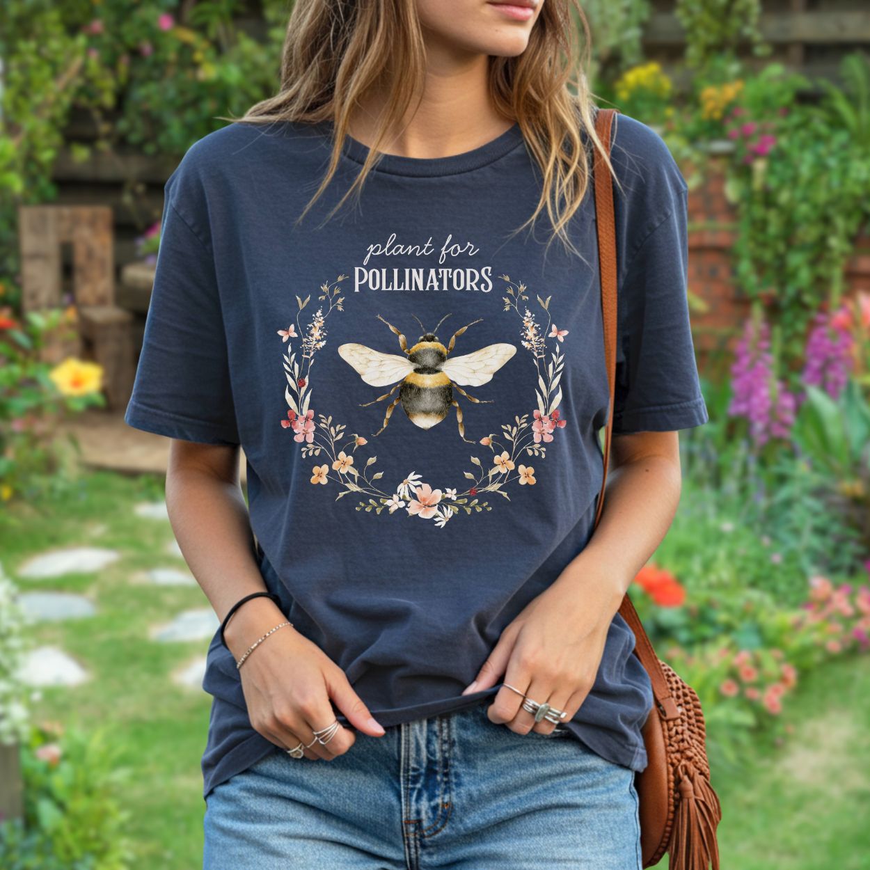 Plant for Pollinators Honey Bee T-Shirt