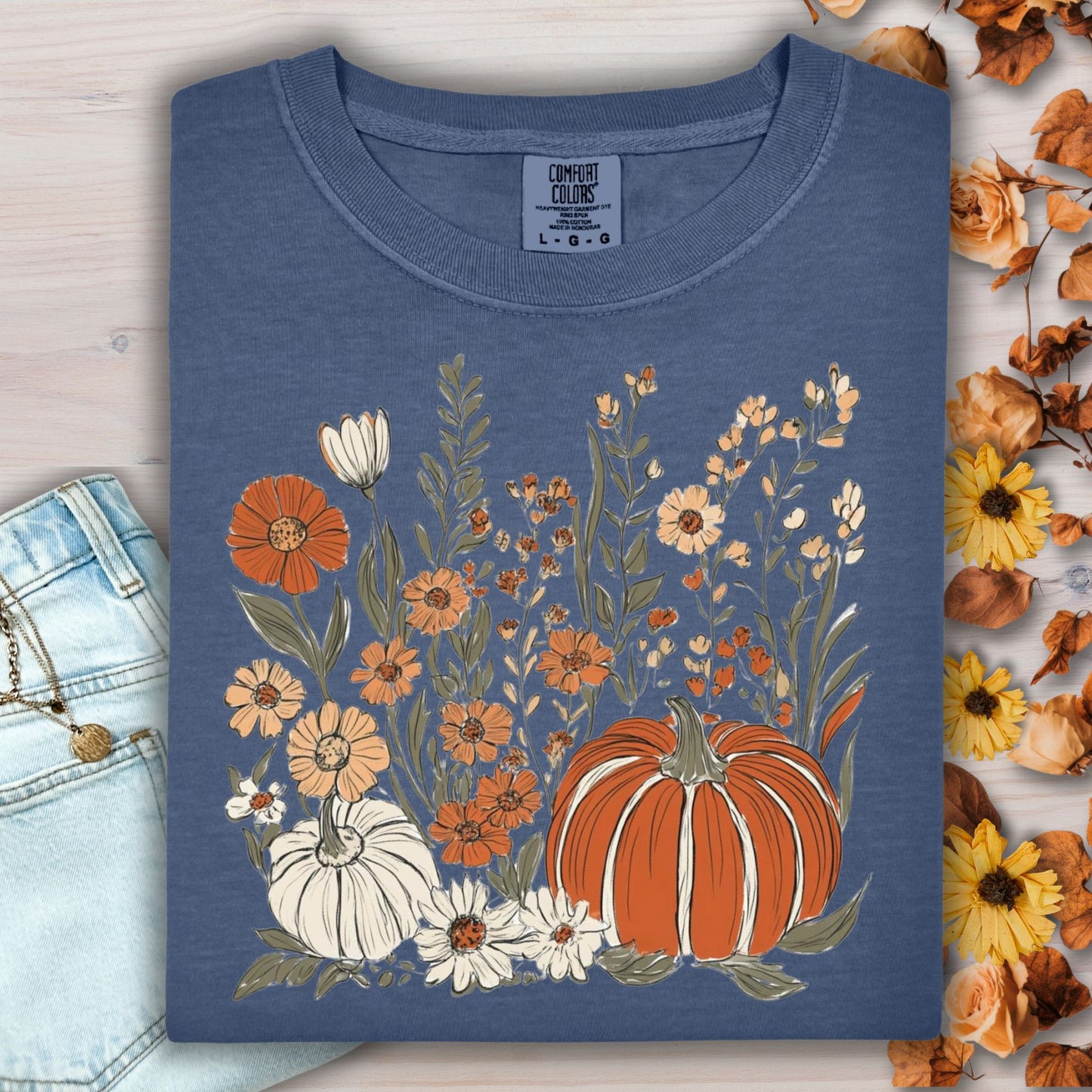 Pumpkin & Wildflowers T-Shirt