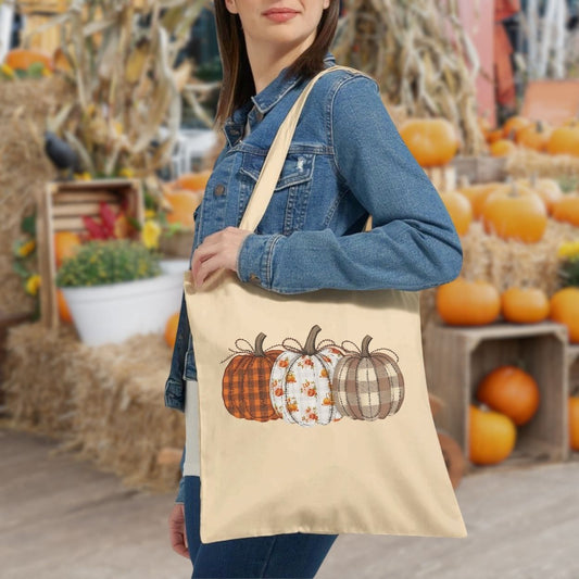 Quilted Pumpkins Tote Bag