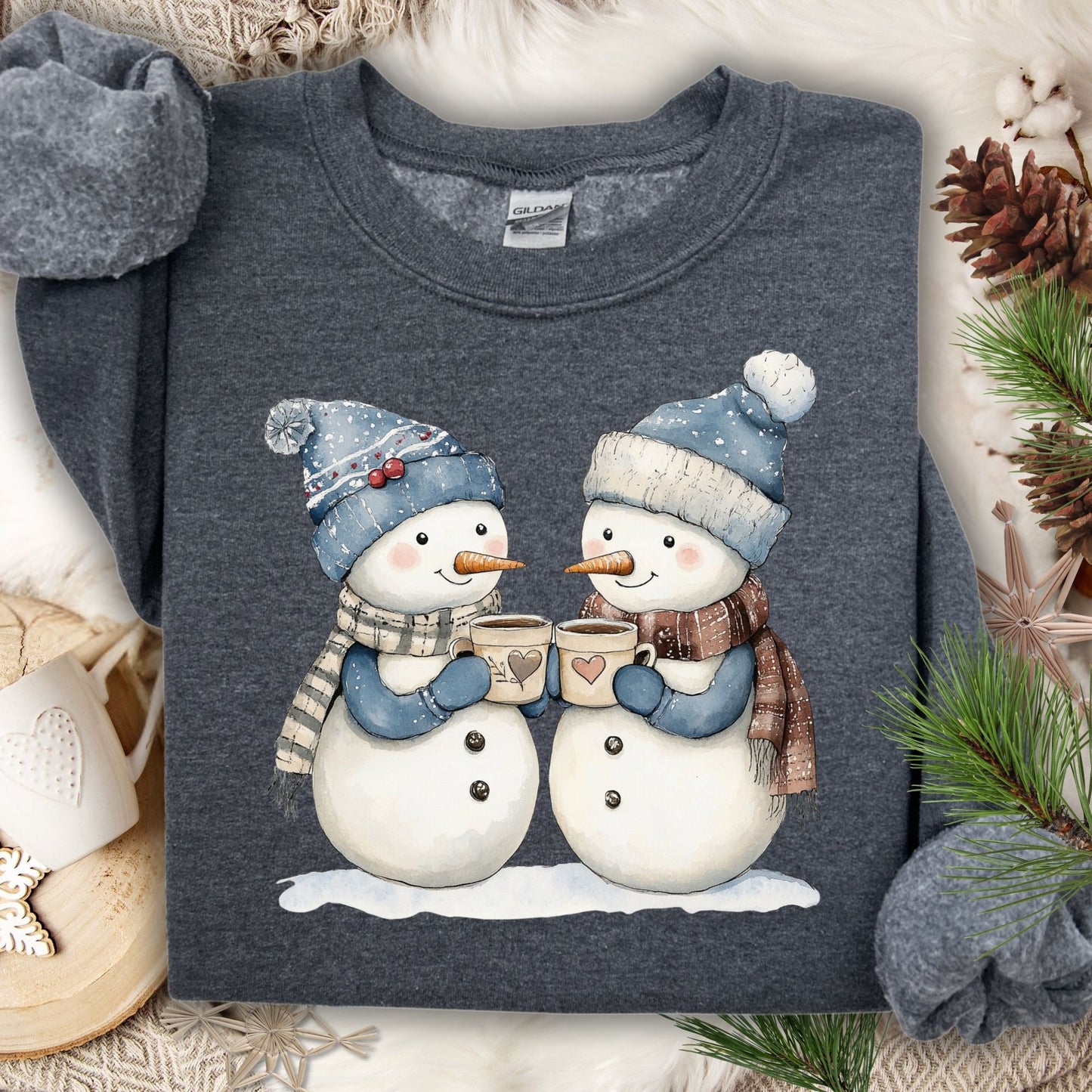 Snow Couple in Love Sweatshirt