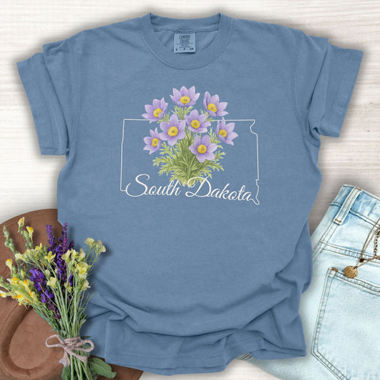 South Dakota State Flower T-Shirt — American Pasque Flower