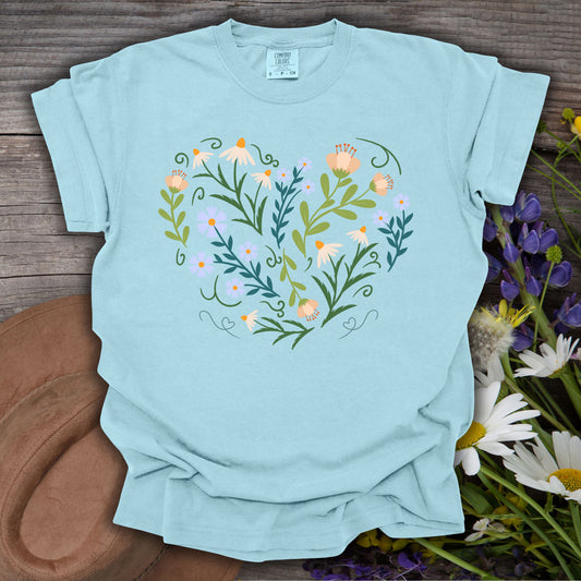 Spring Botanical Heart T-Shirt