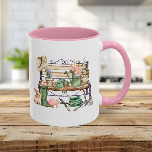 Spring Garden Bench Mug (11oz & 15oz)