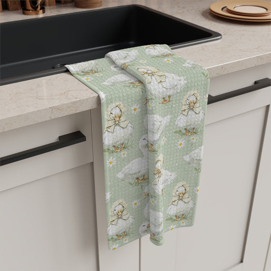Spring Storybook Duckling Microfiber Tea Towel