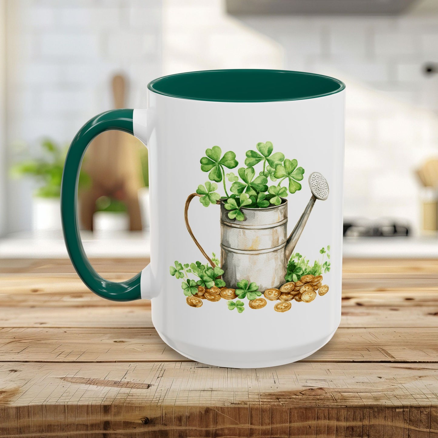 St. Patrick's Day Clover Watering Can Mug (11/15oz)