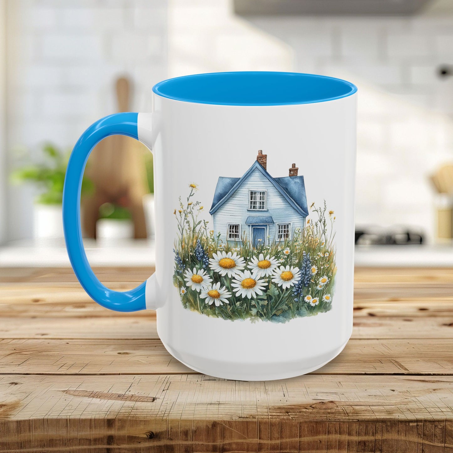 Summer Cottage & Wildflower Field Mug (11/15oz)