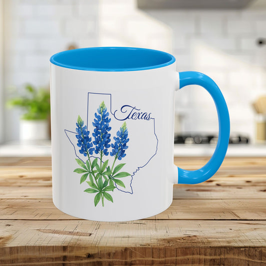 Texas State Flower Mug (11/15oz)— Bluebonnet