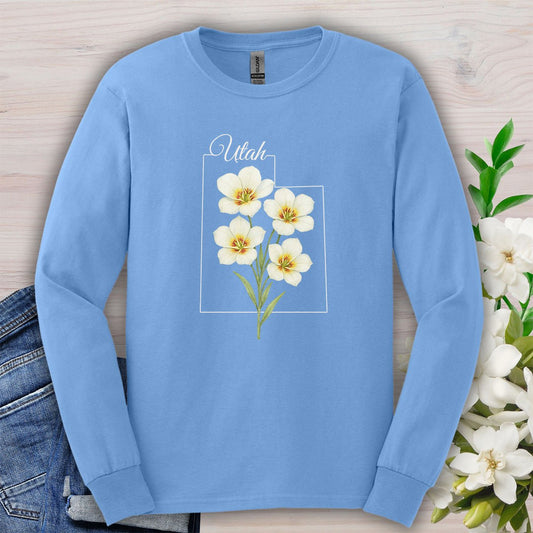 Utah State Flower Long Sleeve Tee — Sego Lily