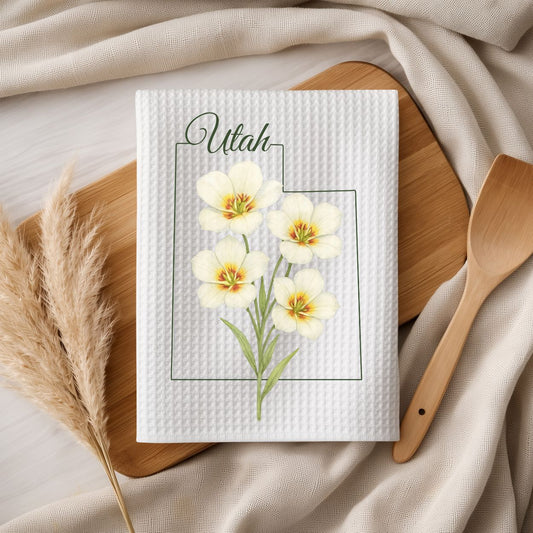 Utah State Flower Tea Towel – Sego Lily