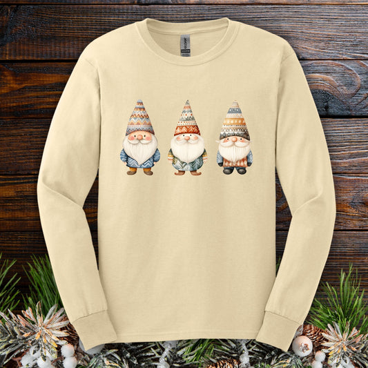 Winter Fair Isle Gnomes Long Sleeve Tee