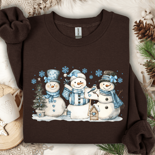 Woodland Snowmen and Birds Sweatshirt