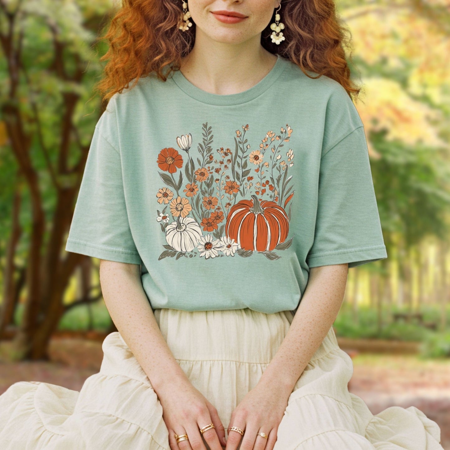 Pumpkin & Wildflowers T-Shirt