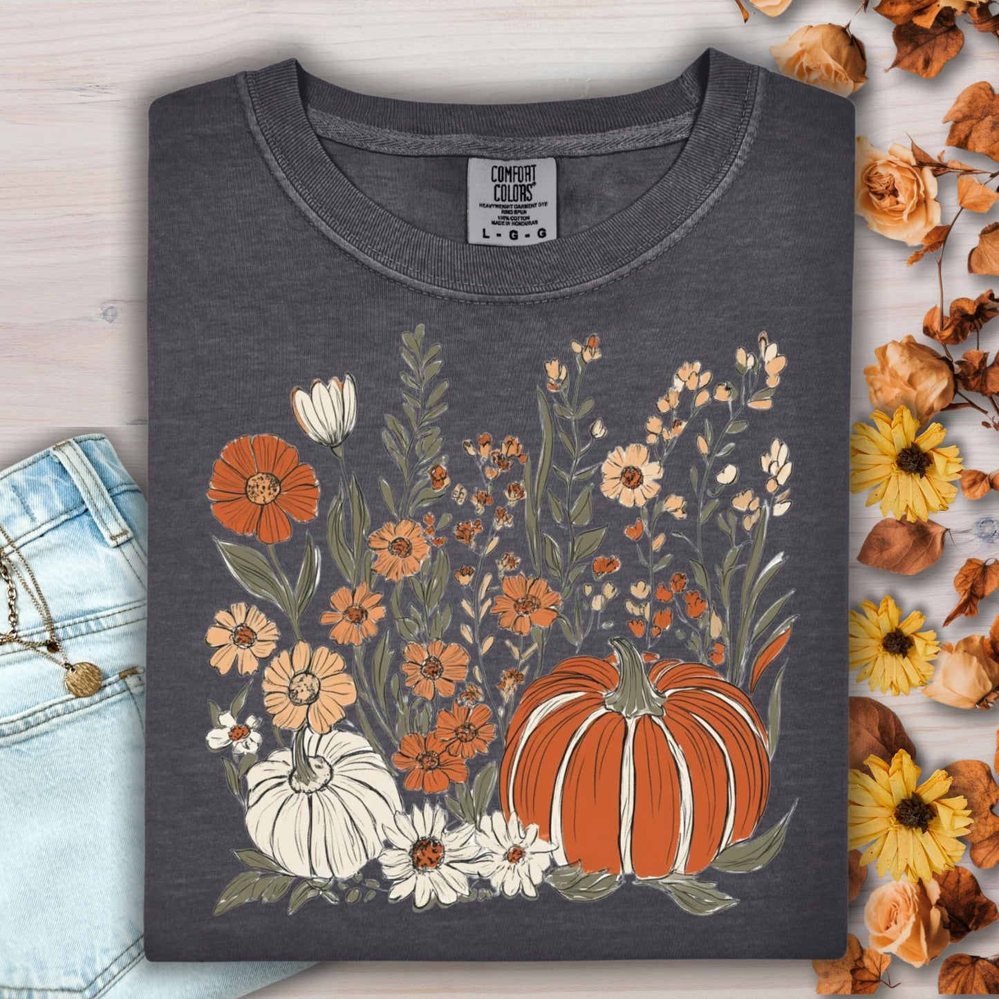 Pumpkin & Wildflowers T-Shirt