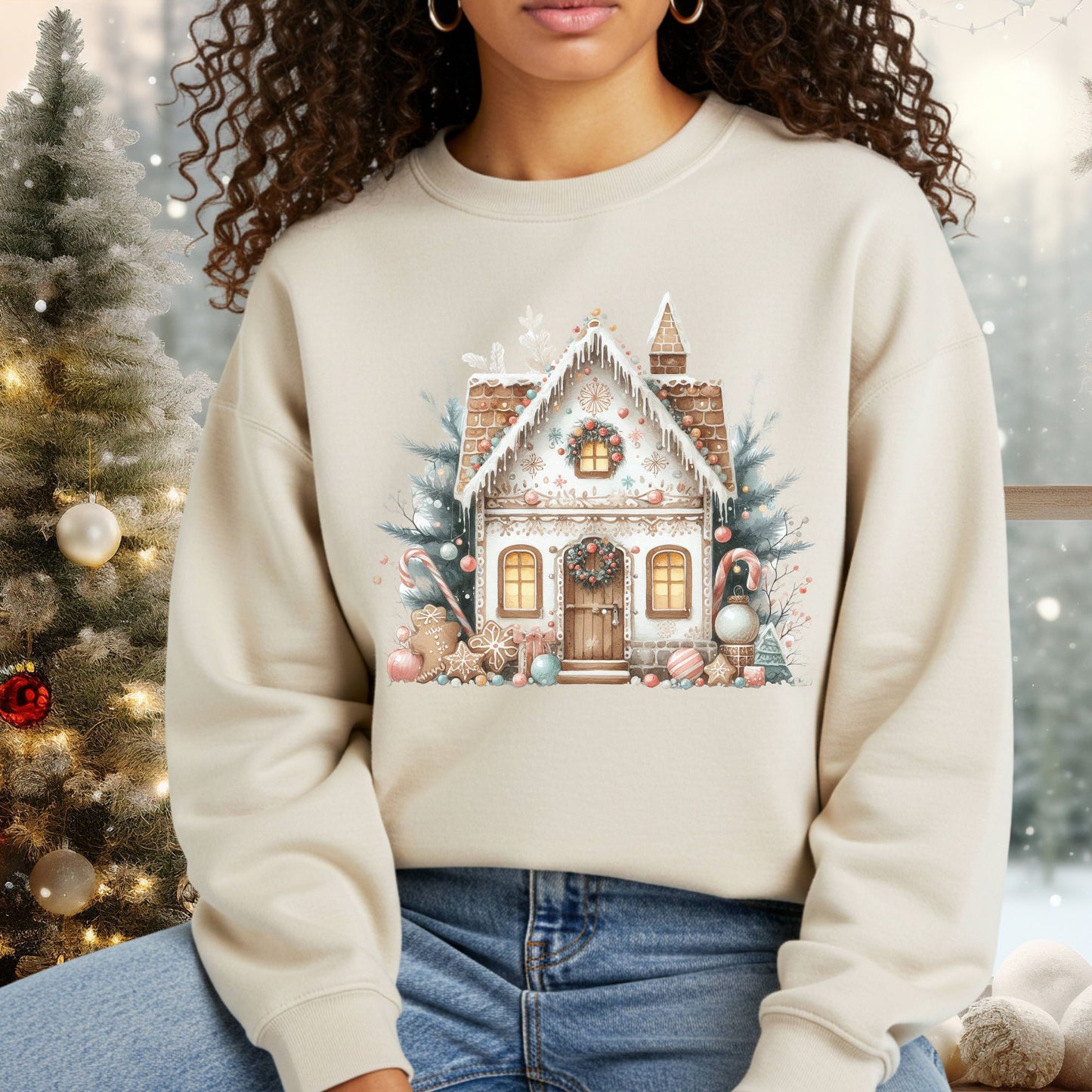 Boho Gingerbread House Sweatshirt