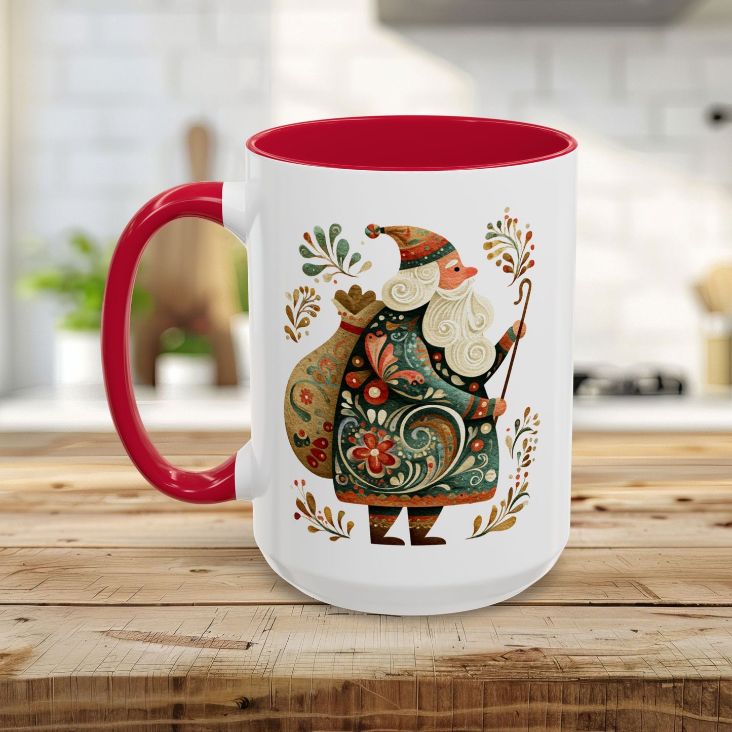 Old World Saint Nicholas Folk Art Mug (11/15oz)
