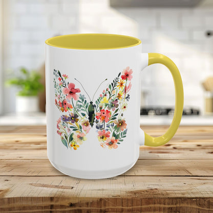 Bright Floral Butterfly Mug (11/15oz)