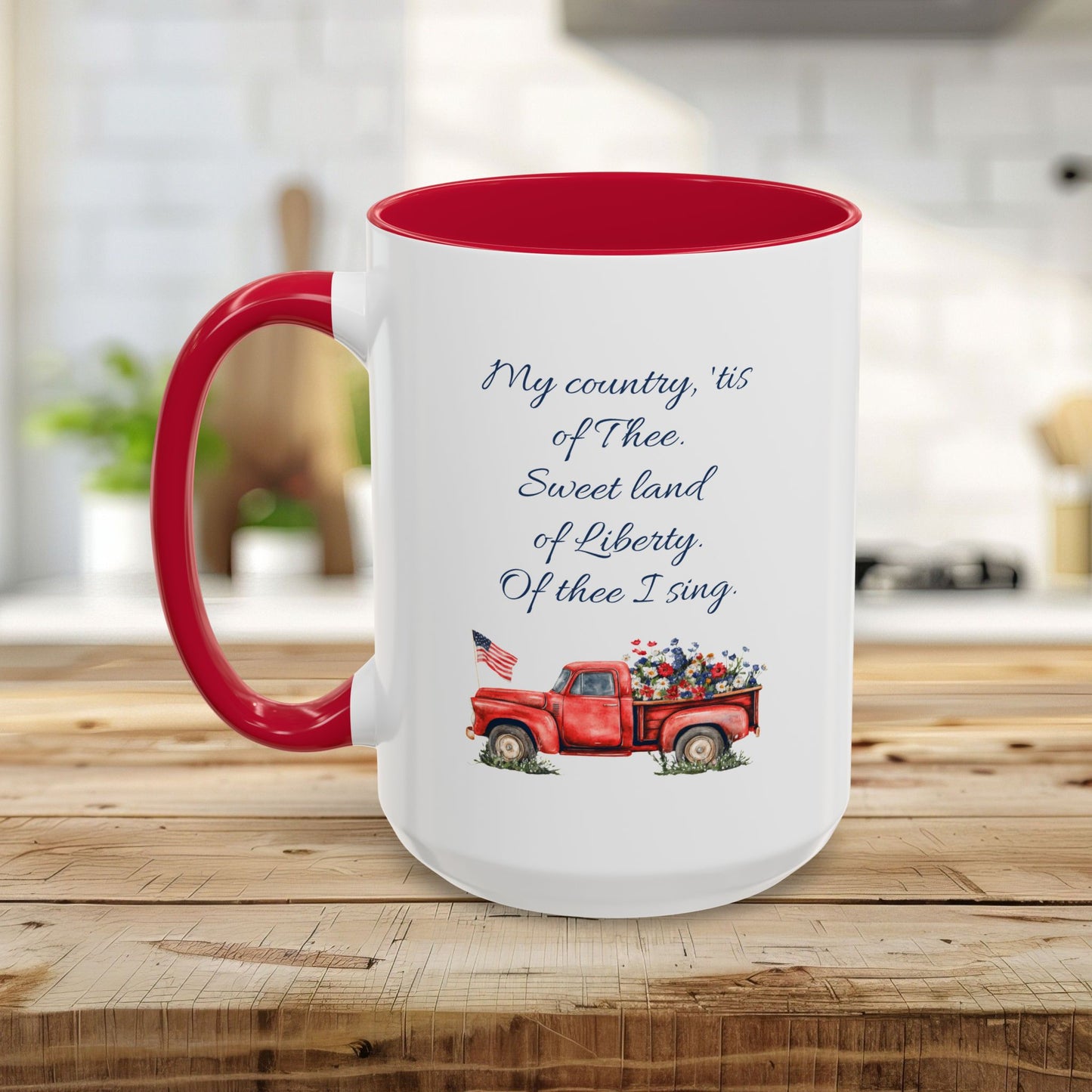 'My Country 'Tis Of Thee' American Farmhouse Mug (11/15oz)