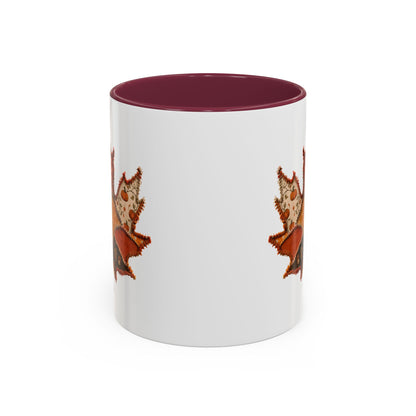 Faux Patchwork Autumn Leaf Mug (11/15oz)