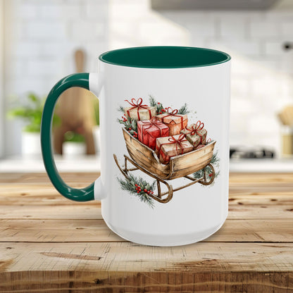 Rustic Christmas Sleigh Mug (11/15oz)