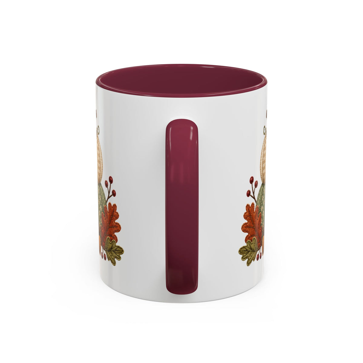 Faux Patchwork Pumpkin Harvest Mug