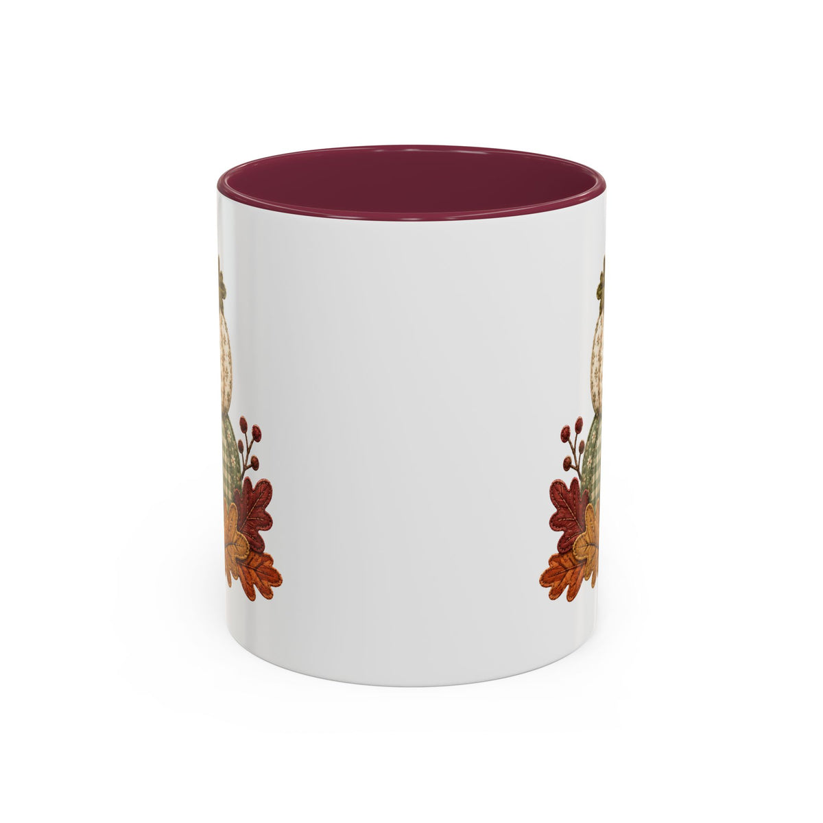 Faux Patchwork Pumpkin Harvest Mug