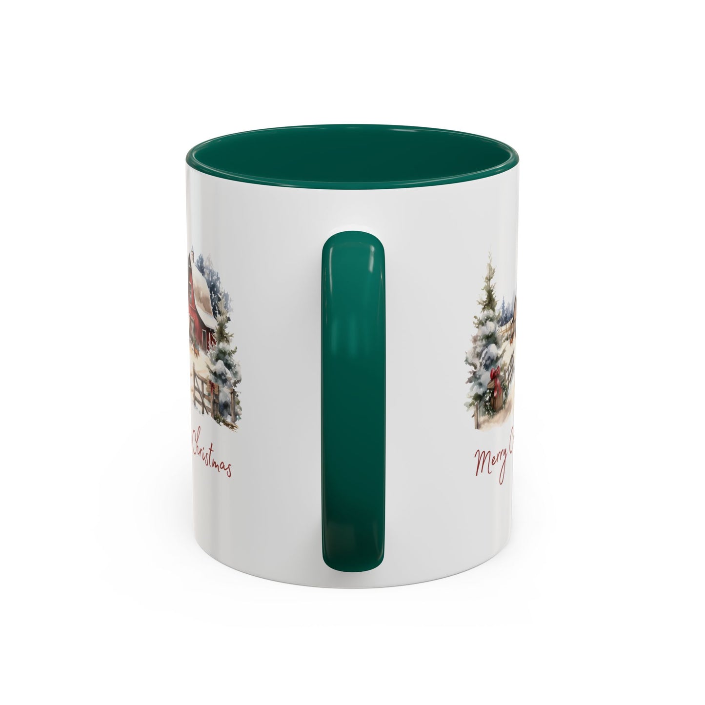 Merry Country Christmas with Red Barn Mug (11/15oz)