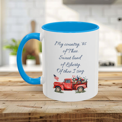 'My Country 'Tis Of Thee' American Farmhouse Mug (11/15oz)