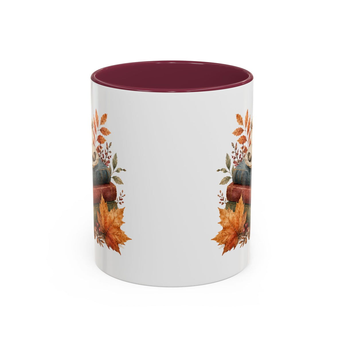 Autumn Cozy Books & Teacup Mug (11/15oz)