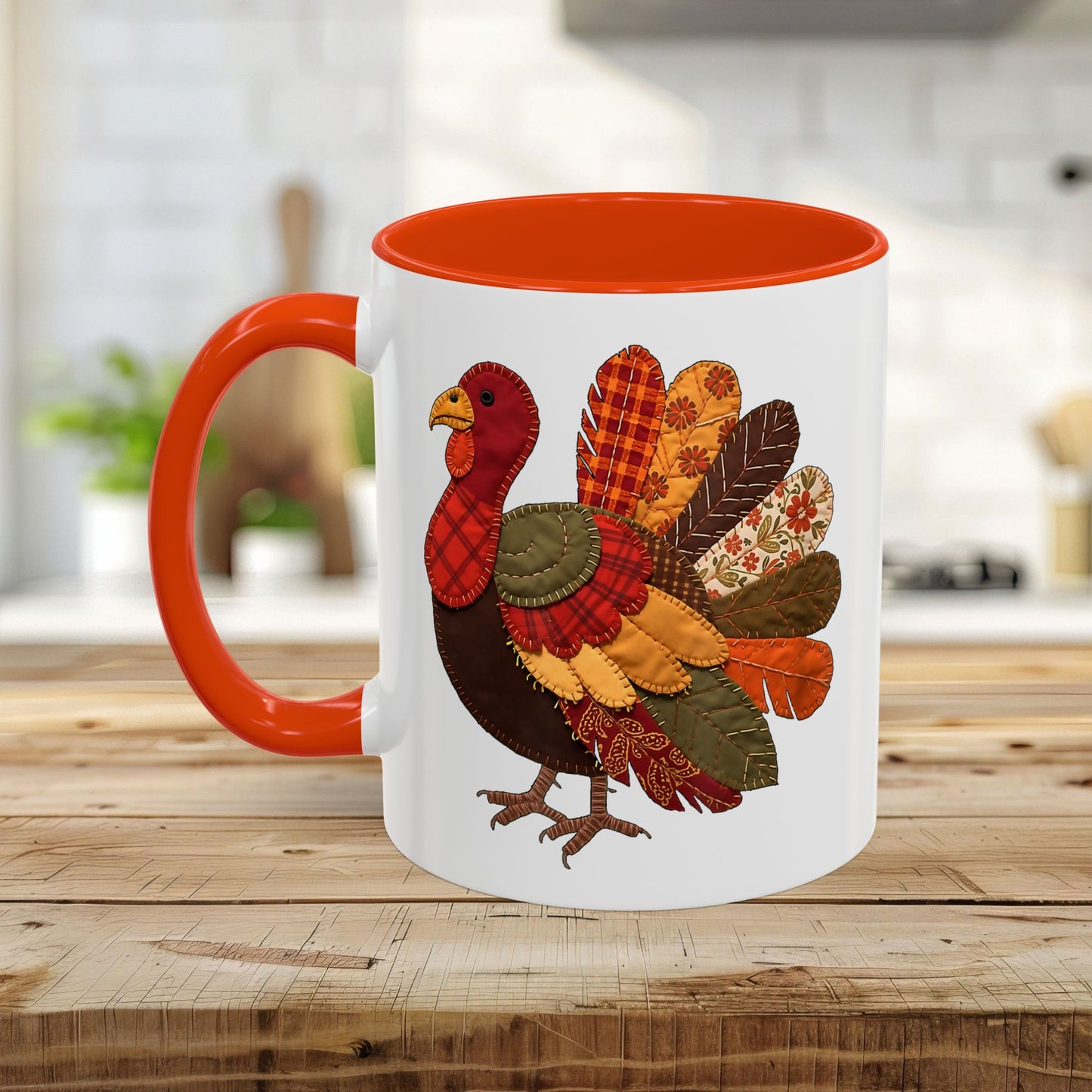 Thanksgiving Patchwork Turkey Mug (11/15oz)