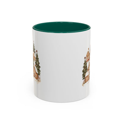 Snowy Holiday Gingerbread Village Mug (11/15oz)
