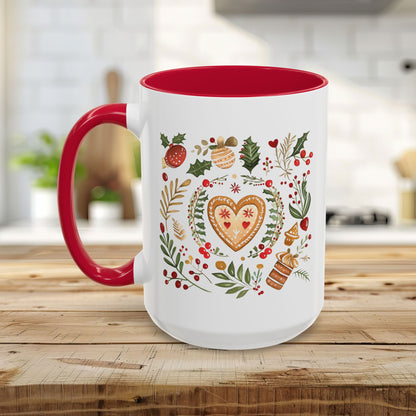 Holiday Gingerbread Heart Art Mug (11/15oz)