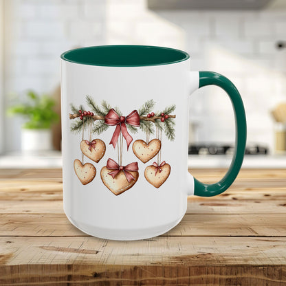 Christmas Gingerbread Heart Garland Mug (11/15oz)