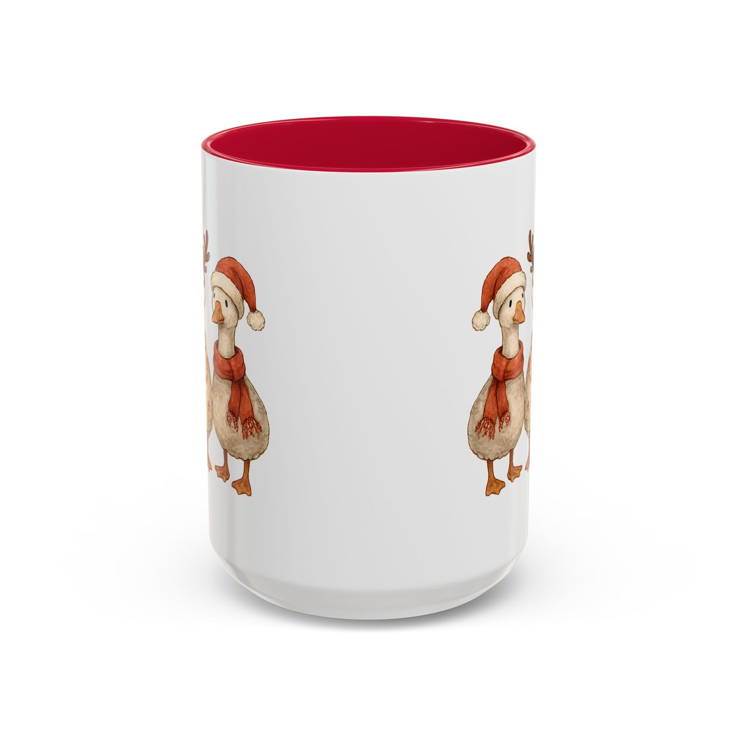 Cute Vintage Christmas Geese Trio Mug (11/15oz)