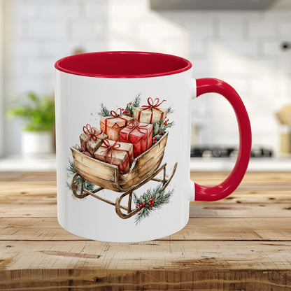 Rustic Christmas Sleigh Mug (11/15oz)