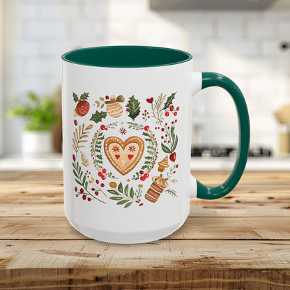 Holiday Gingerbread Heart Art Mug (11/15oz)
