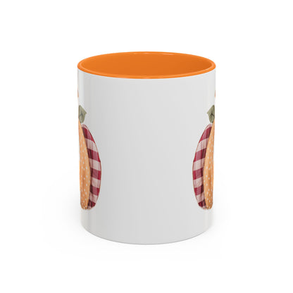 Floral & Plaid Patchwork Pumpkin Mug (11/15oz)