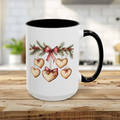 Christmas Gingerbread Heart Garland Mug (11/15oz)