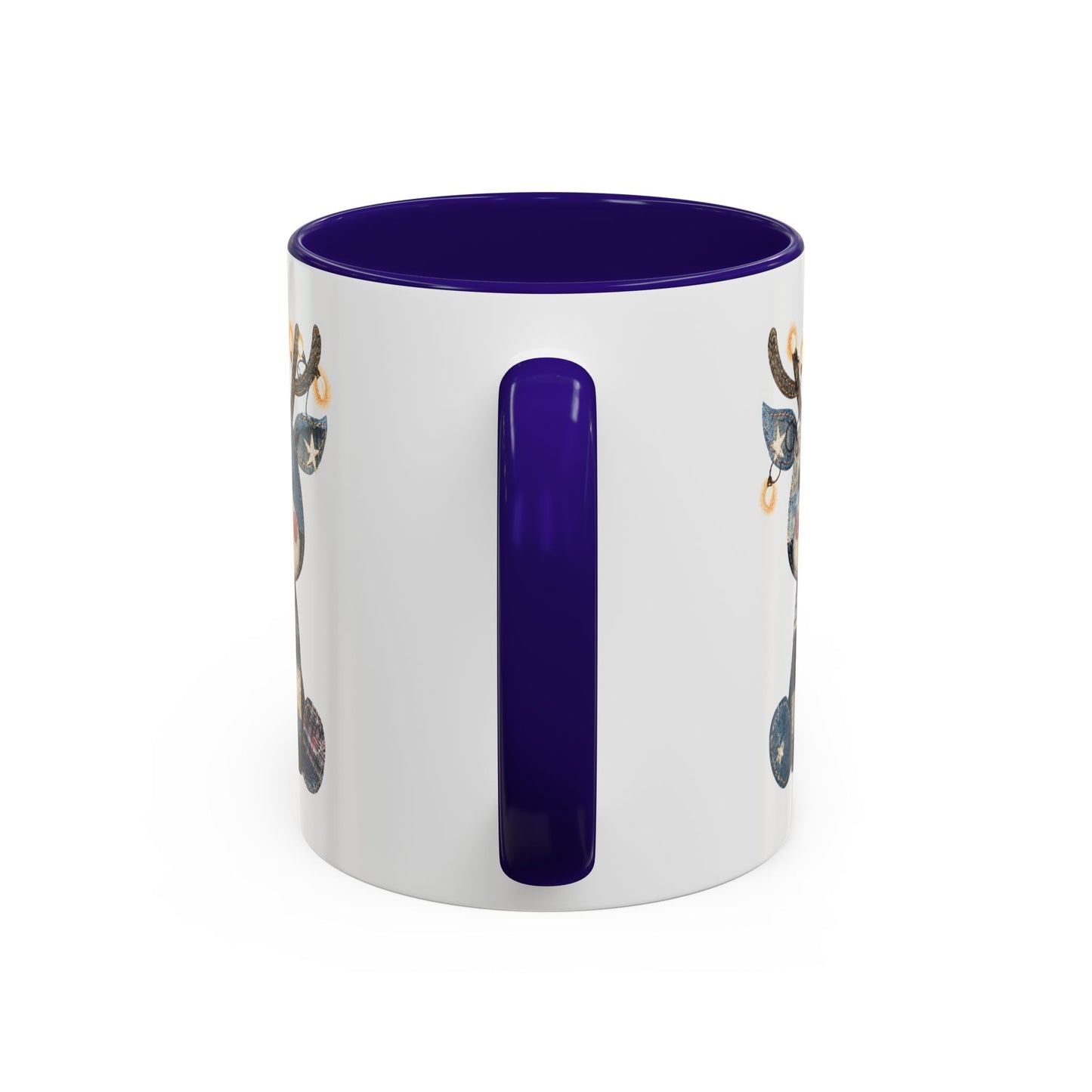 Cute Patchwork Reindeer Coffee Mug (11oz & 15oz)