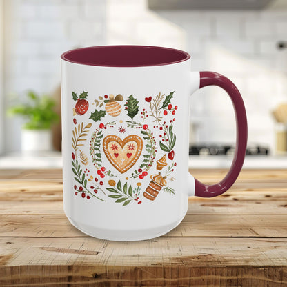 Holiday Gingerbread Heart Art Mug (11/15oz)