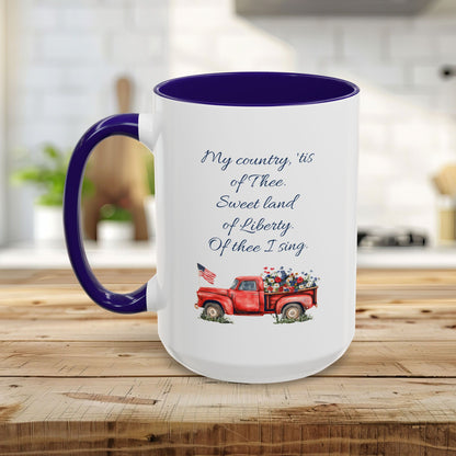 'My Country 'Tis Of Thee' American Farmhouse Mug (11/15oz)