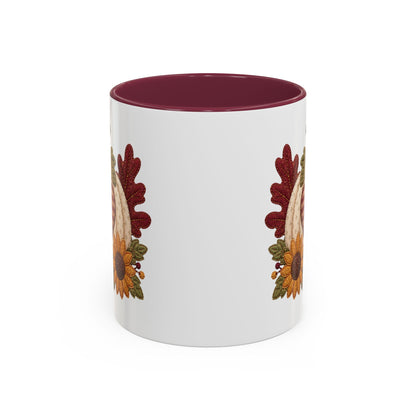 Faux Patchwork Pumpkin Heart Mug (11/15oz)