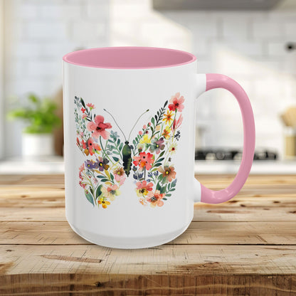 Bright Floral Butterfly Mug (11/15oz)