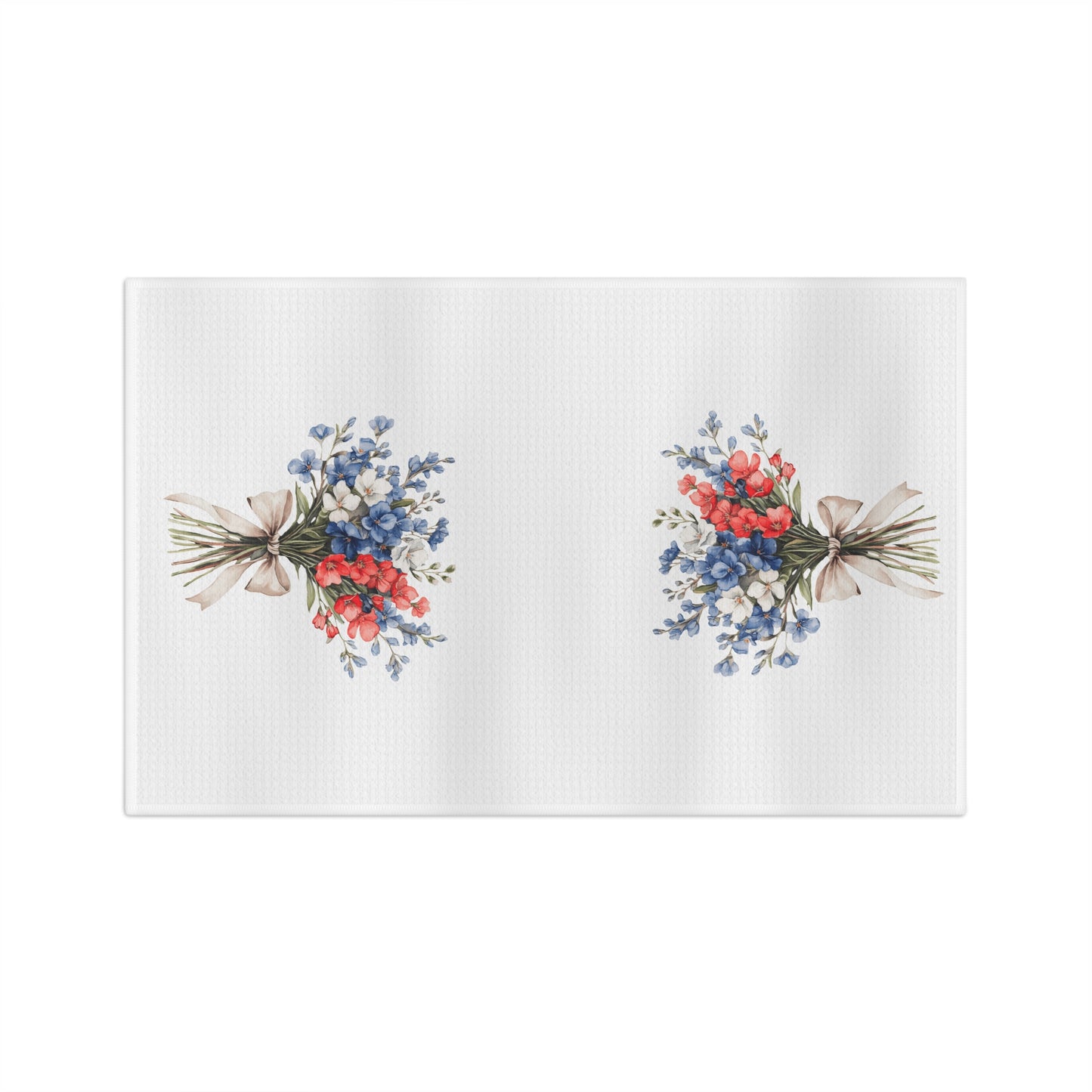 Patriotic Floral Bouquet Tea Towel