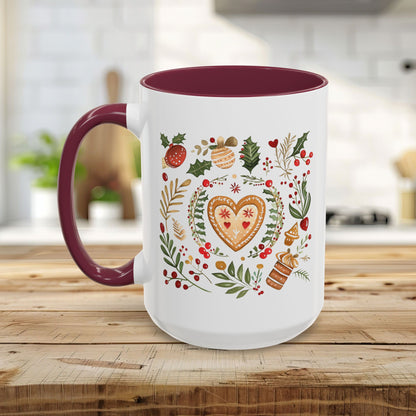 Holiday Gingerbread Heart Art Mug (11/15oz)